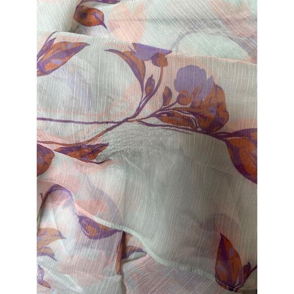 Amanda Uprichard Florentina Floral Tiered Maxi Dress in Monte Carlo Size Large - Picture 6 of 9